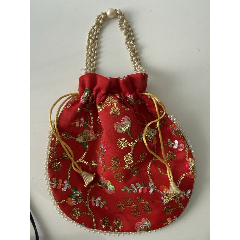 Handmade Rare Women's Potli Handbag For Party Wedding Traditional